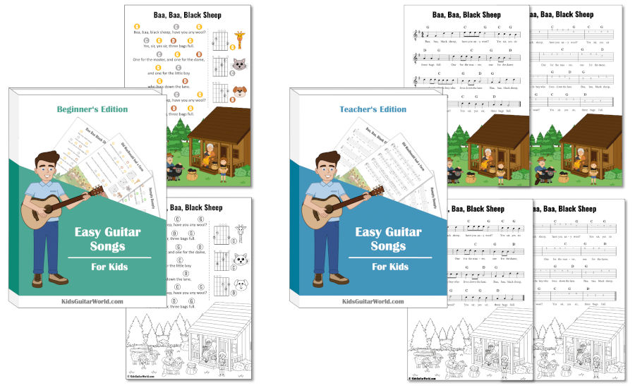 easy guitar songs for kids book